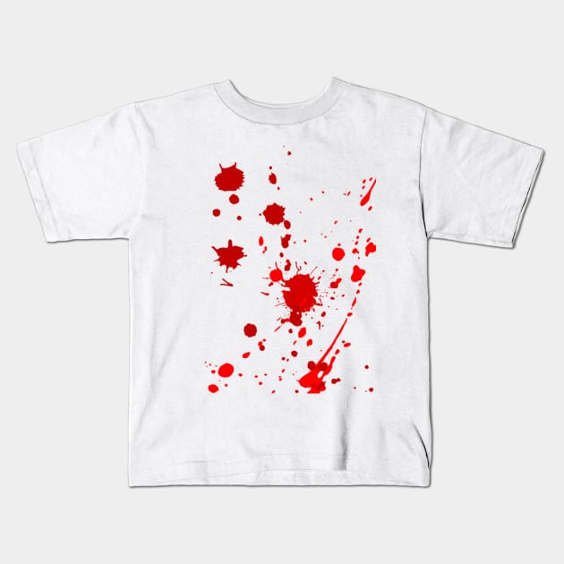 BLOOD SPLATTER Kids T-Shirt by BoneArtPetite